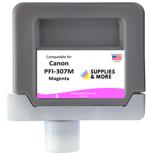 Non-OEM Canon replacement for PFI-307M Magenta imagePROGRAF iPF830/840/850