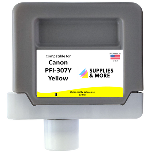 Non-OEM Canon replacement for PFI-307Y Yellow imagePROGRAF iPF830/840/850
