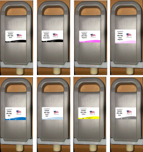 Non-OEM   8 Cartridges Replacement for Canon PFI-701 pigment Inks- MBK,BK,M,PM,C,PC,Y,GY