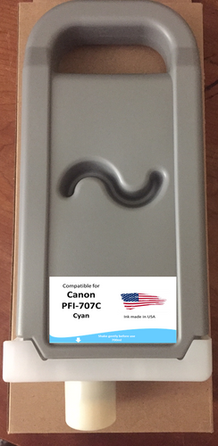 Non-OEM Replacement Cartridge for Canon Cyan PFI-707C